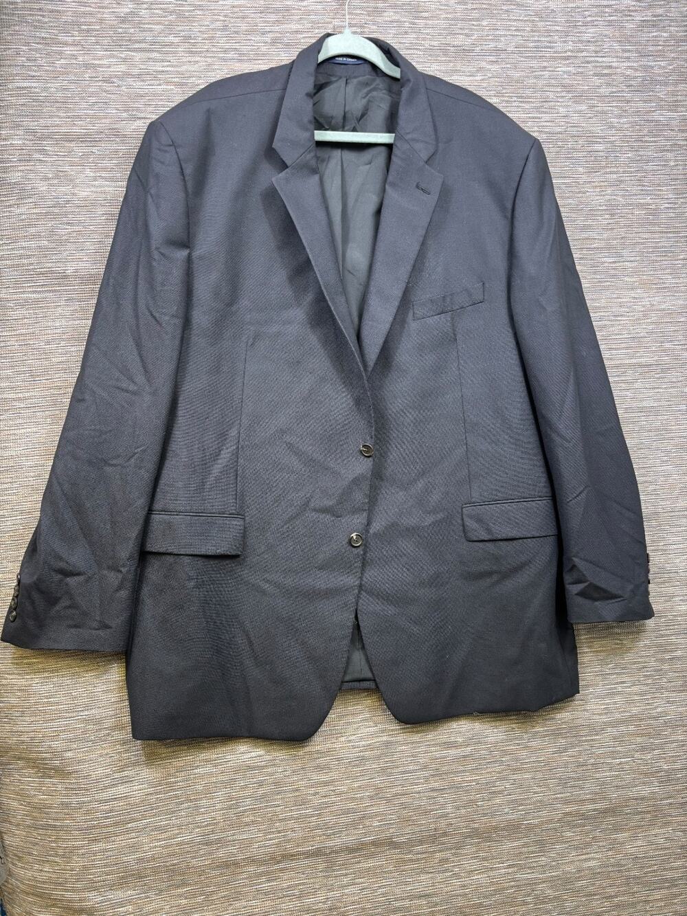 Ralph Ralph Lauren Wool Blazer Mens Size 52L Black Two Button Coat Dillard's